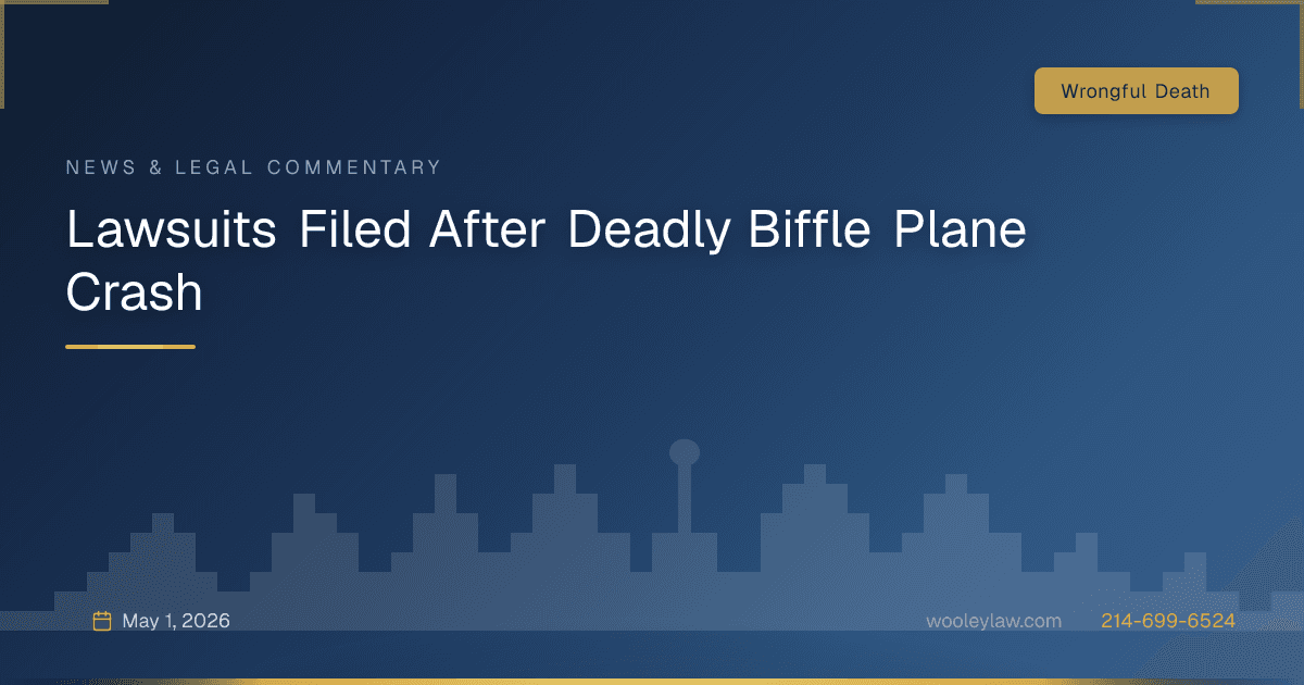 Lawsuits Filed After Deadly Biffle Plane Crash - Wrongful Death
