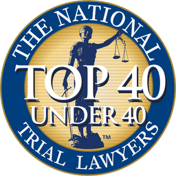 Top 40 Under 40 — National Trial Lawyers award badge
