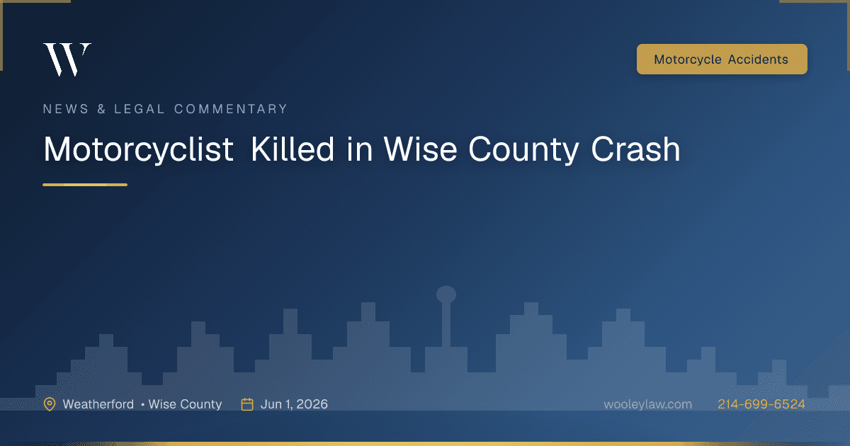 Motorcyclist Killed in Wise County Crash - Motorcycle Accidents
